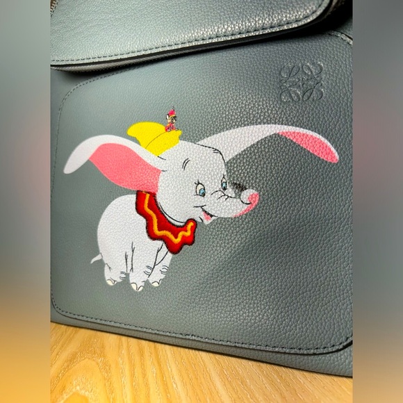 Loewe💎RARE Dumbo Disney Capsule Collection Leather Goya Backpack💎Blue✨LIKE NEW - Picture 11 of 16